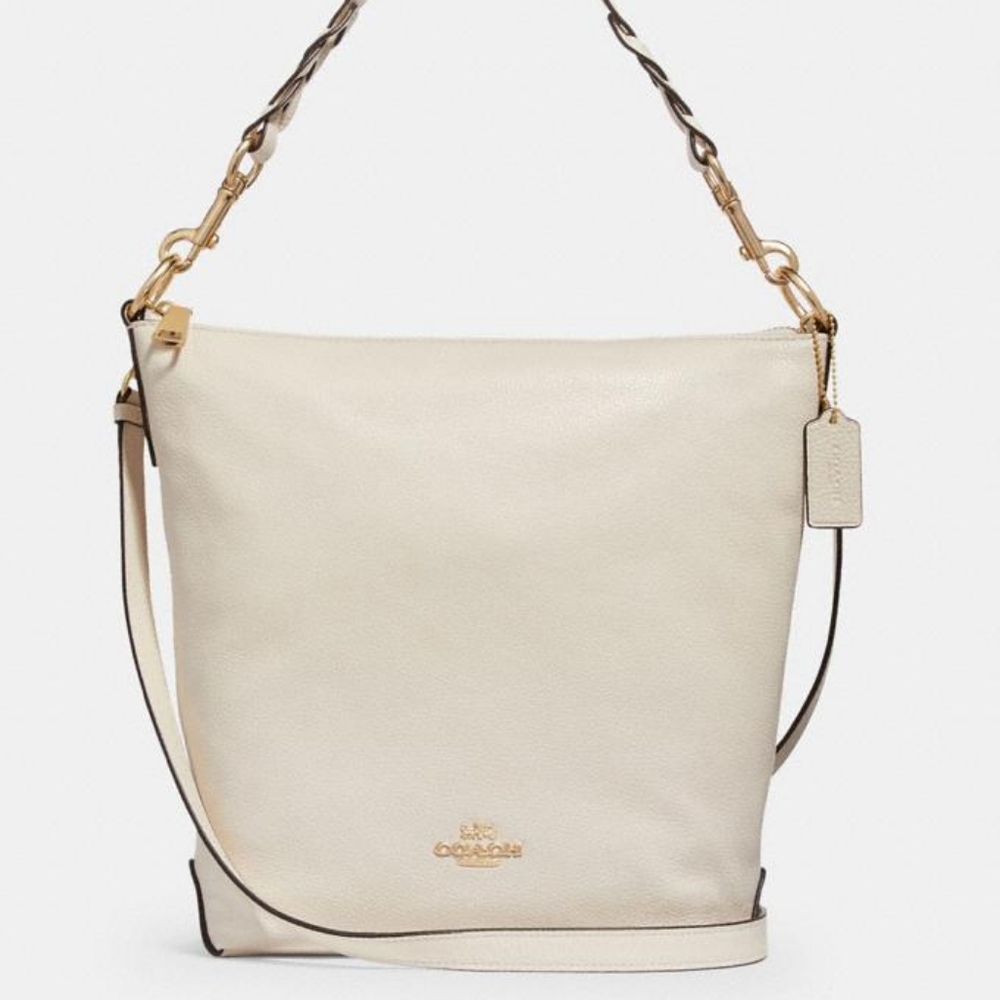 Authentic Coach Abby Duffle Chalk Off White Hobo Shoulder Purse
